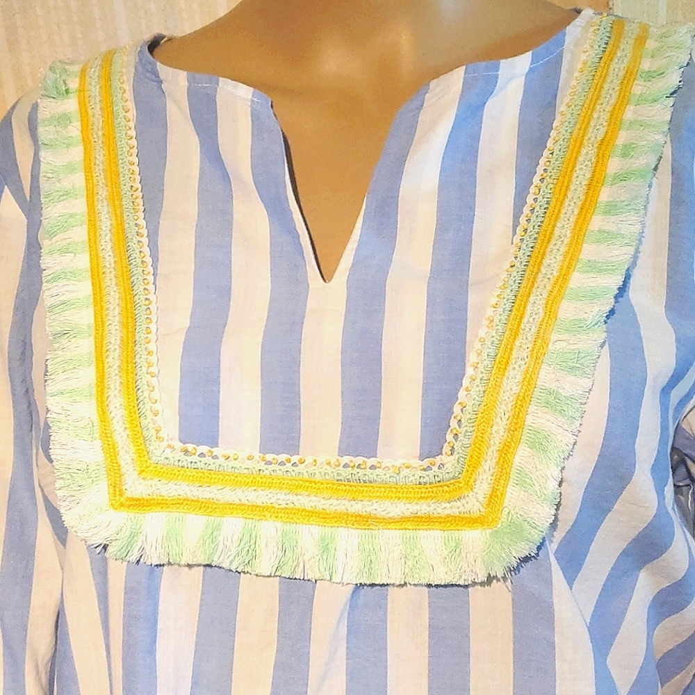 Striped Fringe Top